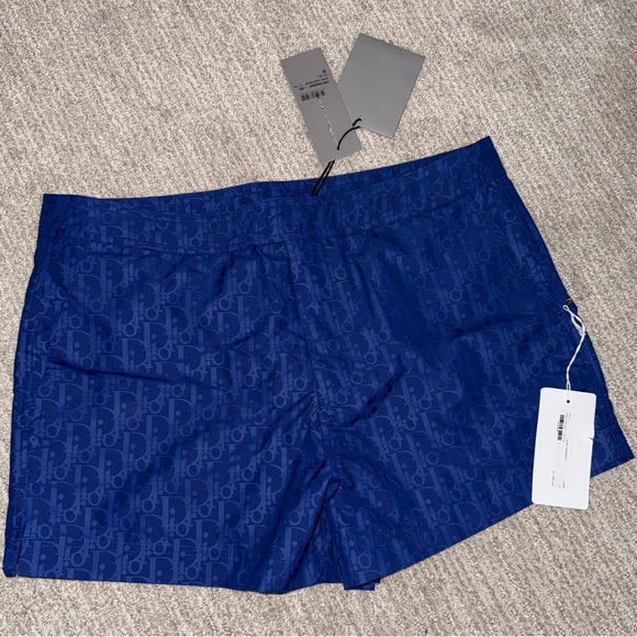 Dior Men Blue Monogram Swim Shorts